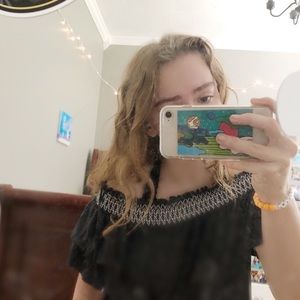 american eagle off the shoulder top